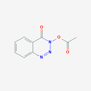 molecular formula C9H7N3O3 B8473598 4-oxo-4H-benzo[d][1,2,3]triazin-3-yl acetate CAS No. 52128-56-0