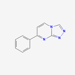 molecular formula C11H8N4 B8473632 7-Phenyl-1,2,4-triazolo[4,3-a]pyrimidine 
