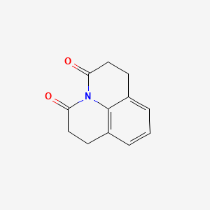 molecular formula C12H11NO2 B8473640 1,2,6,7-tetrahydro-3H,5H-benzo[ij]-quinolizine-3,5-dione 