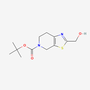 molecular formula C12H18N2O3S B8473708 tert-Butyl 2-(hydroxymethyl)-6,7-dihydrothiazolo[5,4-c]pyridine-5(4H)-carboxylate 