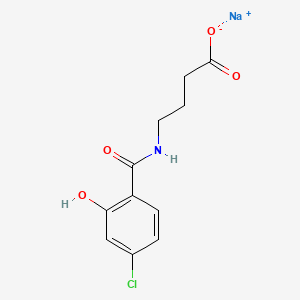 molecular formula C11H11ClNNaO4 B8473711 Salclobuzate sodium CAS No. 387825-07-2