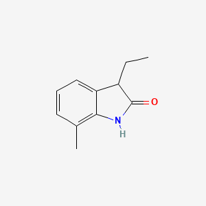 molecular formula C11H13NO B8473738 3-Ethyl-7-methylindoline-2-one 