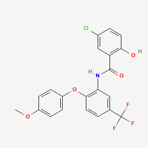 Benzamide,5-chloro-2-hydroxy-n-[2-(4-methoxyphenoxy)-5-(trifluoromethyl)phenyl]-