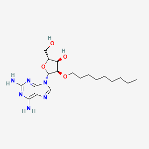 (2R,3R,4R,5R)-5-(2,6-Diamino-9H-purin-9-yl)-2-(hydroxymethyl)-4-(nonyloxy)tetrahydrofuran-3-ol