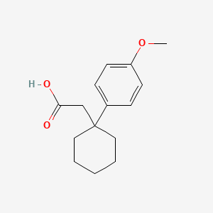 molecular formula C15H20O3 B8473765 [1-(4-Methoxy-phenyl)-cyclohexyl]-acetic acid 