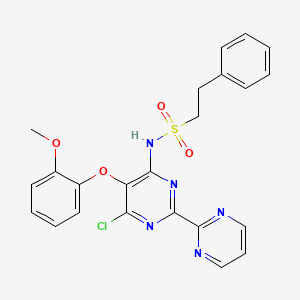 2-Phenylethanesulfonic acid [6-chloro-5-(2-methoxy-phenoxy)-2-(2-pyrimidinyl)-4-pyrimidinyl]-amide