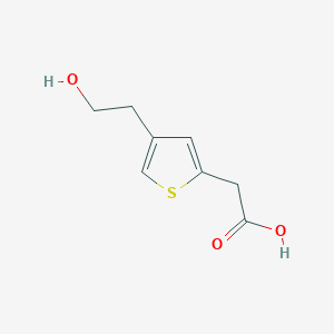 molecular formula C8H10O3S B8473874 2-(4-(2-Hydroxyethyl)thiophen-2-yl)acetic acid 