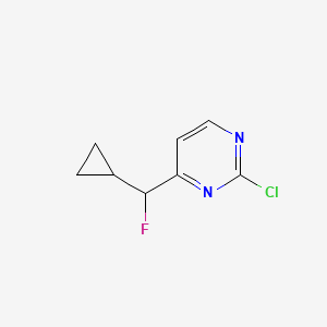 molecular formula C8H8ClFN2 B8473906 2-Chloro-4-(cyclopropyl(fluoro)methyl)pyrimidine 
