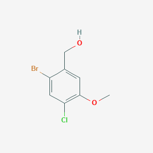 molecular formula C8H8BrClO2 B8473911 (2-Bromo-4-chloro-5-methoxyphenyl)methanol 