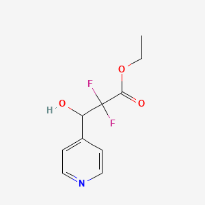 molecular formula C10H11F2NO3 B8473943 Ethyl alpha,alpha-difluoro-beta-hydroxy-3-(4-pyridinyl)propanoate 