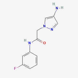 molecular formula C11H11FN4O B8473946 2-(4-amino-1H-pyrazol-1-yl)-N-(3-fluorophenyl)acetamide 