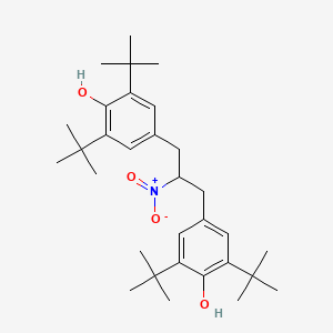 molecular formula C31H47NO4 B8473972 1,3-Bis(3,5-di-t-butyl-4-hydroxyphenyl)-2-nitropropane CAS No. 61511-42-0