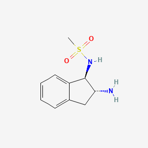 molecular formula C10H14N2O2S B8473991 N-[(1R,2R)-2-amino-2,3-dihydro-1H-inden-1-yl]methanesulfonamide CAS No. 403860-46-8