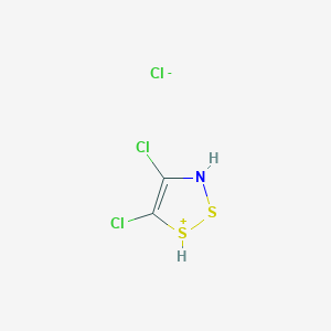 molecular formula C2H2Cl3NS2 B8473999 4,5-Dichloro-1,2,3-dithiazol-2-ylium chloride 