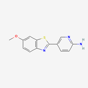 molecular formula C13H11N3OS B8474008 5-(6-Methoxy-1,3-benzothiazol-2-yl)pyridin-2-amine 