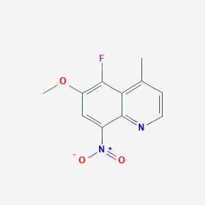 molecular formula C11H9FN2O3 B8474064 4-Methyl-5-fluoro-6-methoxy-8-nitroquinoline 