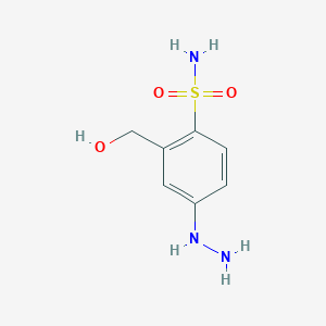 molecular formula C7H11N3O3S B8474077 4-Hydrazinyl-2-(hydroxymethyl)benzenesulfonamide 
