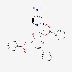 molecular formula C31H27N3O8 B8474115 2',3',5'-Tri-O-benzoyl-2'-C-methyl-D-cytidine 