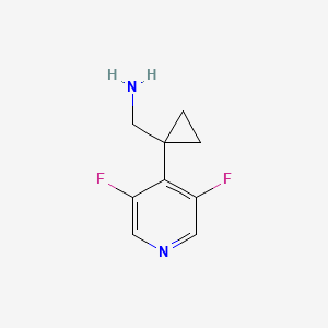 molecular formula C9H10F2N2 B8474127 [1-(3,5-Difluoro-4-pyridyl)cyclopropyl]methanamine 