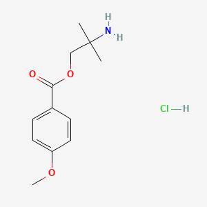 molecular formula C12H18ClNO3 B8474182 2-Amino-2-methylpropyl 4-methoxybenzoate hydrochloride 