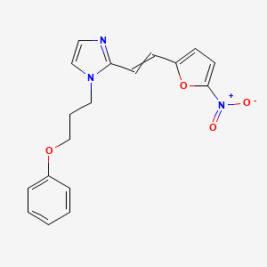 2-[2-(5-Nitrofuran-2-yl)ethenyl]-1-(3-phenoxypropyl)-1H-imidazole