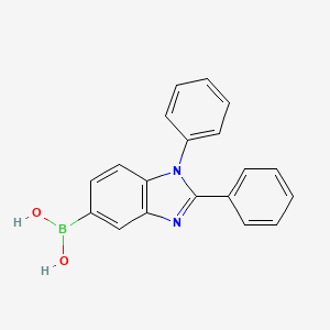 molecular formula C19H15BN2O2 B8474336 1,2-diphenyl-1H-benzimidazole-5-boronic acid 
