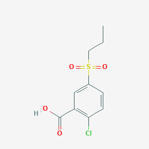 molecular formula C10H11ClO4S B8474358 2-Chloro-5-(propane-1-sulfonyl)-benzoic acid 