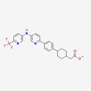 (4-{4-[5-(6-Trifluoromethyl-pyridin-3-ylamino)-pyridin-2-yl]-phenyl}-cyclohexyl)-acetic acid methyl ester