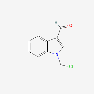 molecular formula C10H8ClNO B8474406 1-(chloromethyl)-3-formyl-1H-indole 