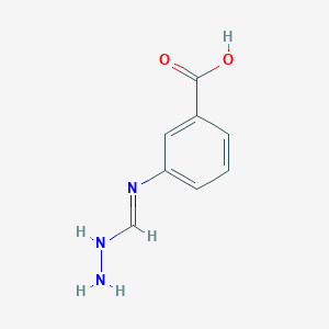 molecular formula C8H9N3O2 B8474415 3-[(E)-(Hydrazinylmethylidene)amino]benzoic acid CAS No. 82957-07-1
