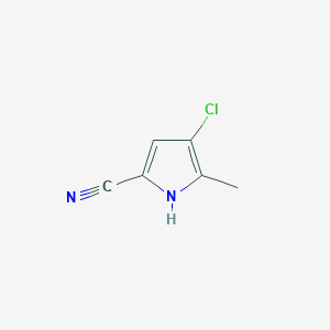 molecular formula C6H5ClN2 B8474431 4-chloro-5-methyl-1H-pyrrole-2-carbonitrile 