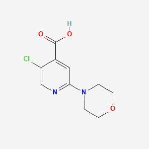 molecular formula C10H11ClN2O3 B8474444 5-Chloro-2-morpholin-4-ylisonicotinic acid 