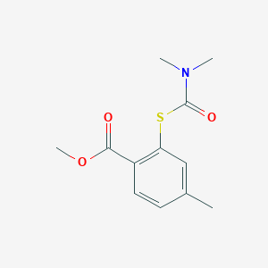 molecular formula C12H15NO3S B8474464 Methyl 2-[(dimethylcarbamoyl)sulfanyl]-4-methylbenzoate 