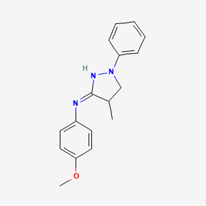 molecular formula C17H19N3O B8474476 N-(4-methoxyphenyl)-4-methyl-1-phenyl-4,5-dihydro-1H-pyrazol-3-amine 
