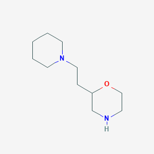 molecular formula C11H22N2O B8474486 2-[2-(1-Piperidinyl)ethyl]morpholine 