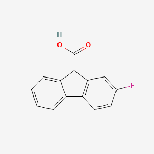 molecular formula C14H9FO2 B8474502 2-fluoro-9H-fluorene-9-carboxylic acid CAS No. 97677-57-1
