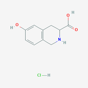 molecular formula C10H12ClNO3 B8474505 3-Isoquinolinecarboxylic acid,1,2,3,4-tetrahydro-6-hydroxy-,hydrochloride 