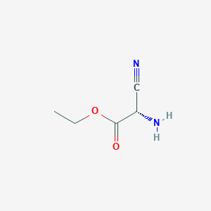 molecular formula C5H8N2O2 B8474526 ethyl (2S)-2-amino-2-cyanoacetate 