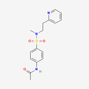 molecular formula C16H19N3O3S B8474538 N-(4-{methyl[2-(pyridin-2-yl)ethyl]sulfamoyl}phenyl)acetamide 