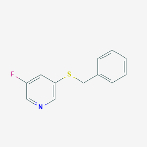 molecular formula C12H10FNS B8474571 3-(Benzylsulfanyl)-5-fluoropyridine 