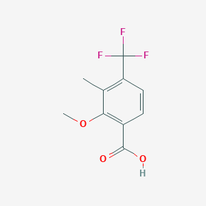 molecular formula C10H9F3O3 B8474589 2-Methoxy-3-methyl-4-trifluoromethyl-benzoic acid 