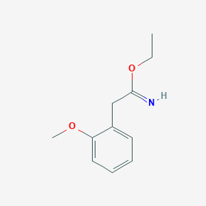 molecular formula C11H15NO2 B8474626 Ethyl 2-(2-methoxyphenyl)acetimidate 