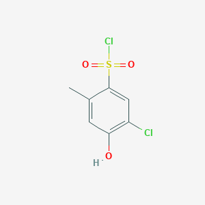 molecular formula C7H6Cl2O3S B8474641 5-chloro-4-hydroxy-2-methylbenzenesulfonyl Chloride 