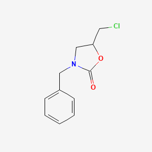 molecular formula C11H12ClNO2 B8474649 3-Benzyl-5-chloromethyl-2-oxazolidinone 