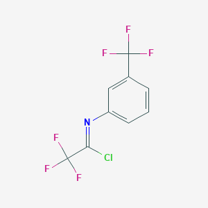 molecular formula C9H4ClF6N B8474656 2,2,2-trifluoro-N-(3-(trifluoromethyl)phenyl)acetimidoyl chloride 