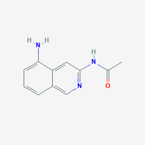 molecular formula C11H11N3O B8474687 N-(5-amino-3-isoquinolinyl)acetamide 