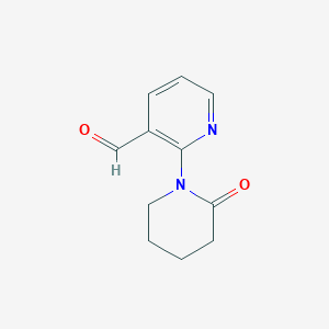molecular formula C11H12N2O2 B8474693 2-(2-Oxopiperidin-1-yl)pyridine-3-carbaldehyde 