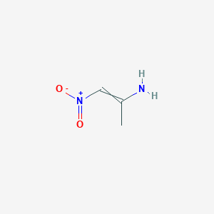 molecular formula C3H6N2O2 B8474719 2-Amino-1-nitro-1-propene CAS No. 71145-07-8