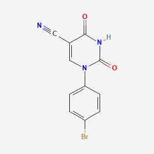 molecular formula C11H6BrN3O2 B8474724 5-Cyano-1-(4-bromophenyl)uracil 