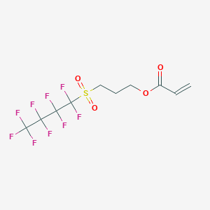 molecular formula C10H9F9O4S B8474802 3-(1,1,2,2,3,3,4,4,4-Nonafluorobutane-1-sulfonyl)propyl prop-2-enoate CAS No. 866396-85-2